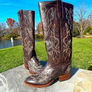 Macie Bean Leather Cowboy Boots